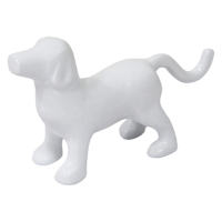 White Metal Decorative Dachshund Dog, 6"
