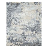 Dove Grey Splash Washable Area Rug, 10x14