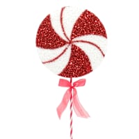 Gingerbread Lane Red & White Lollipop Pick, 28"