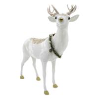 Gold White Fabric Deer, 20.8"
