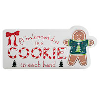 Gingerbread Lane Calories Don't Count Sign, 8.3"