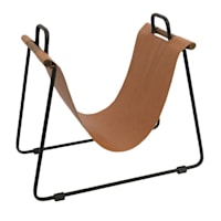 Black And Tan Leather Log Holder
