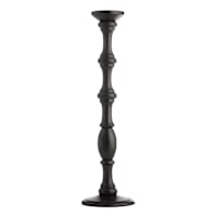 Small Black Wooden Oversized Candle Holder, 30"
