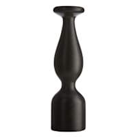 Medium Black Wooden Oversized Pillar Candle Holder, 20"