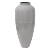 Beige Metal Flower Oversized Vase, 29"