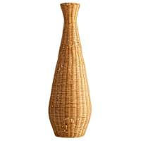 Oversized Hourglass Rattan Vase, 34"