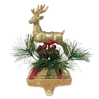 Classic Christmas Iron Pinecome Stocking Holder
