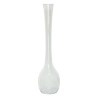 31.5In Clear Glass Sphere Base Long Stem Oversized Vase