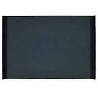 Solid Navy Blue Faux Leather Rectangle Placemat with Fringe, 13x17