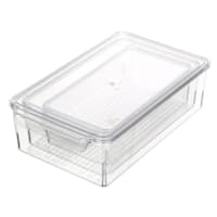 3-Piece Clear Fridge Organizer, Large