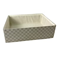 Storage Basket L Metallic Grey