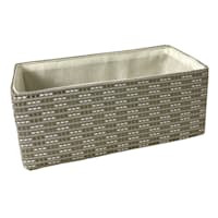 Storage Basket S Metallic Grey