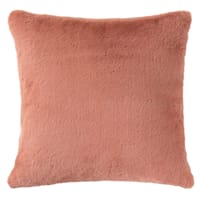Bristol Blush Faux Fur Throw Pillow, 18"