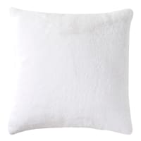 Bristol White Faux Fur Throw Pillow, 24"
