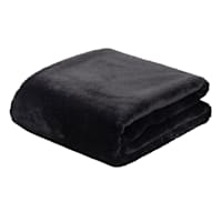 Black Bristol Faux Fur Throw Blanket, 50x60