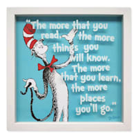 Dr. Seuss Glass Framed the More You Read Print Wall Decor, 12"
