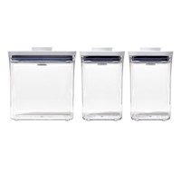 OXO 3-Piece Pop Clear Plastic Food Storage Container Set