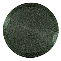 Green Beaded Placemat, 14"