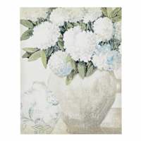White Hydrangeas Canvas Wall Art, 16x20