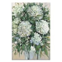 White Floral Vase Canvas Wall Art, 24x36
