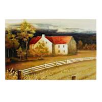 Country Farm House Canvas Wall Art, 24x36