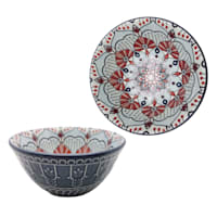 Found & Fable Blue Kaleidoscope Dip Bowl, 4.75"