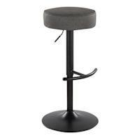 Honeybloom Lennox Adjustable Barstool, Dark Grey