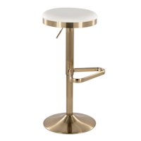 Providence Bailey Adjustable Swivel Barstool, Gold