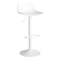 Crosby St. Talia Adjustable Swivel Barstool, White