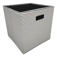Black & White Square Fabric Storage Cube, 13"