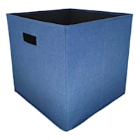 Blue Square Fabric Storage Cube, 13"