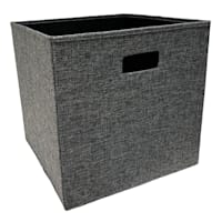 Grey Square Fabric Storage Cube, 13"