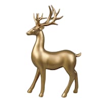 Gold Standing Deer Figurine, 10.8"