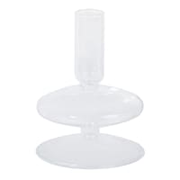 Crosby St. Clear Glass Bubble Taper Candle Holder, 8"