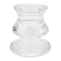 2In Glass Candle Holder Clear