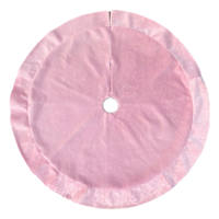 Light Pink Plush Tree Skirt, 48"