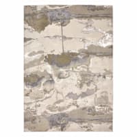 (B889) Crosby St. Aurora Neutral Abstract Area Rug, 5x7