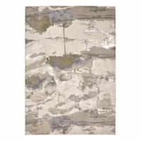 (B889) Crosby St. Aurora Neutral Abstract Area Rug, 7x10