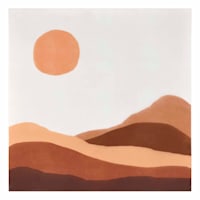 Soul Searcher Abstract Sun Canvas Wall Art, 20"