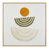 Soul Searcher Neutral Abstract Framed Canvas Wall Art, 25"