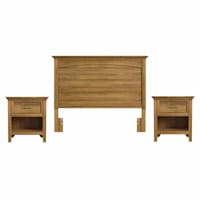Memphis Natural Bedroom Set, Full/Queen