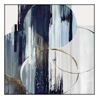 Glass Framed Abstract Print Wall Art, 31"
