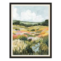 Glass Framed Landscape Print Wall Art, 32x42