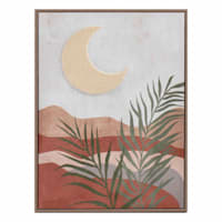 Soul Searcher Framed Moon Landscape Canvas Wall Art, 18x24