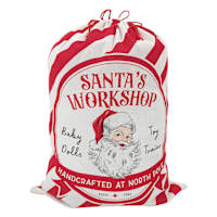 Striped Santa Gift Sack, 17x23