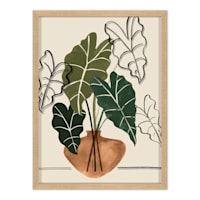 Soul Searcher Framed Boho Plants Canvas Wall Art, 18x24