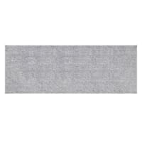 Striped Light Grey And White Bath Runner 22X60
