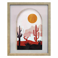 Soul Searcher Glass Framed Desert Sierra Print Wall Art, 17"