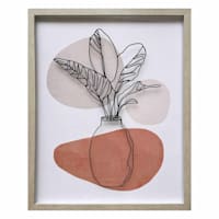 Soul Searcher Glass Framed Boho Botanical Print Wall Art, 17"
