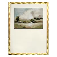 Glass Framed Pastoral Land Wall Art, 25x19